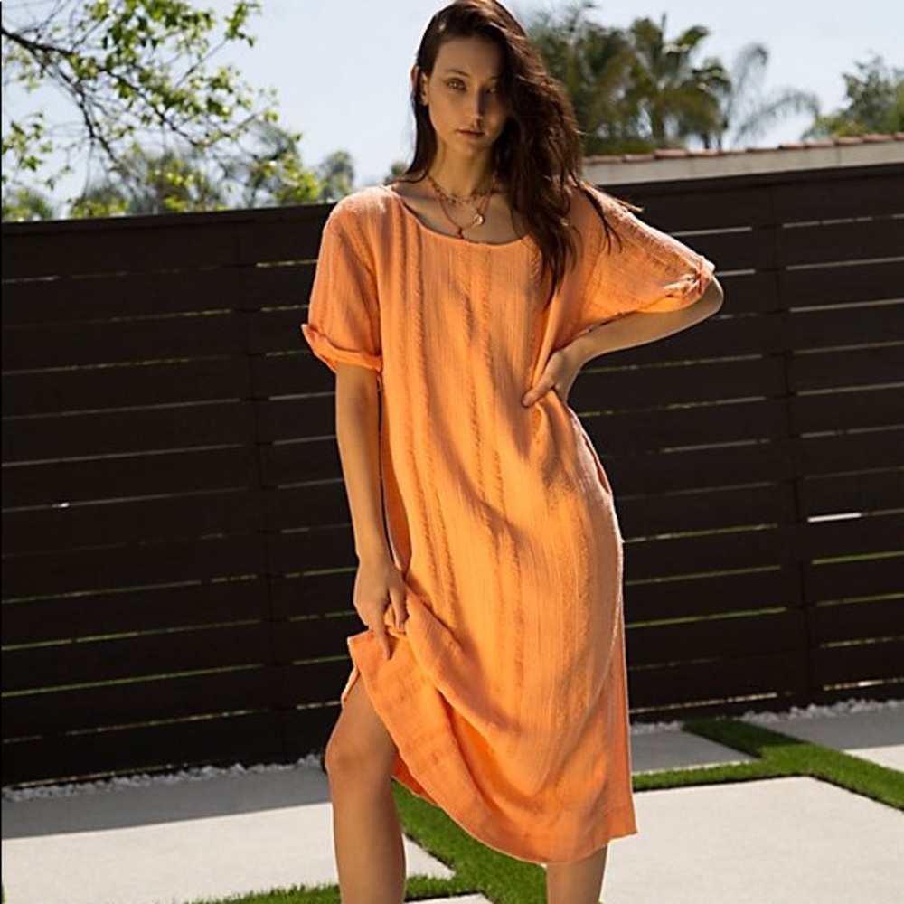 NWT Free People Calypso Tee In Guava Size S